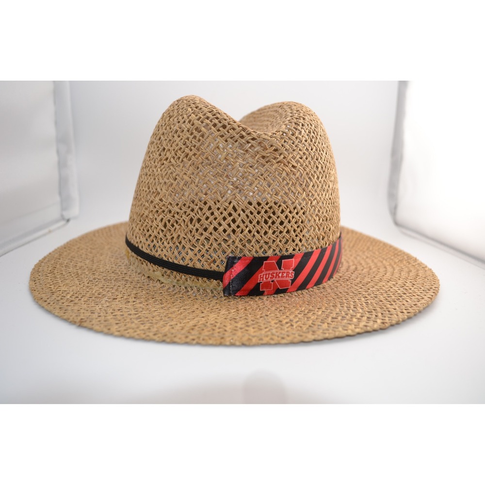 Country Gentleman Mens Straw Fedora Hat Nebraska Huskers Band‎ Medium - Picture 4 of 6